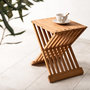 Voir la diapositive 6 : Paris Prix Table d'Appoint de Jardin en Teck  Ghana  43cm Naturel
