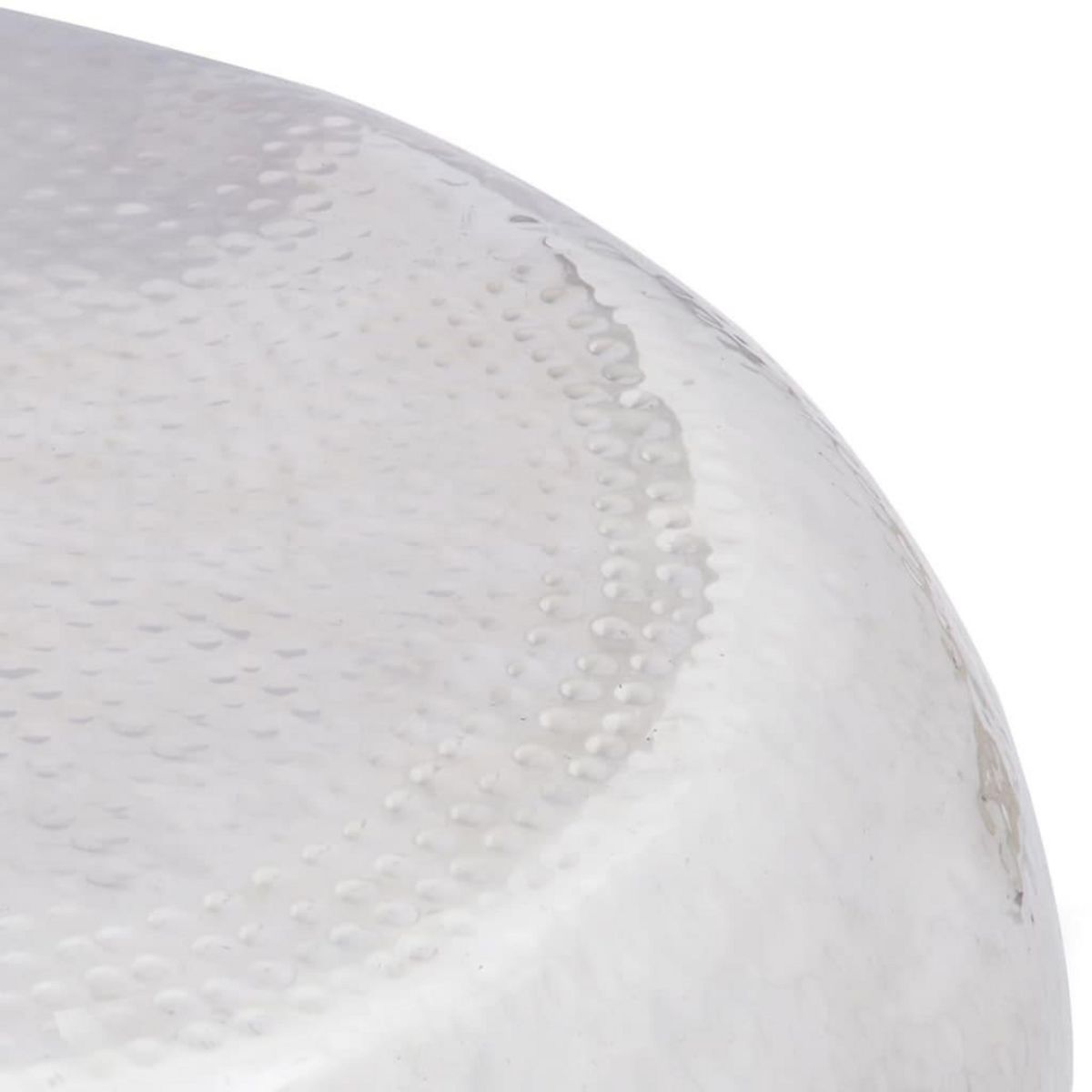 VIDAXL Table basse martelee en aluminium Argente