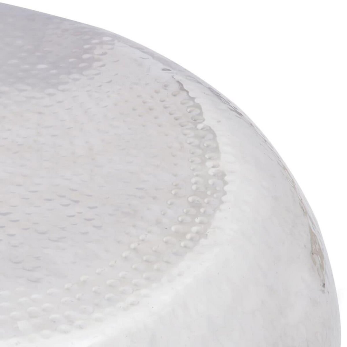 VIDAXL Table basse martelee en aluminium Argente