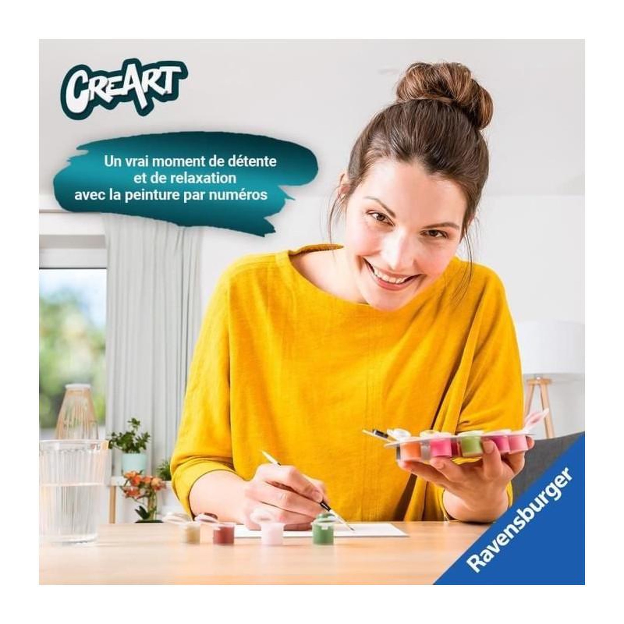Voir la diapositive 4 : RAVENSBURGER CreArt 30x40 cm - Cozy Cabana - Série B Numéro d'art - 00020276 - Des 12 ans