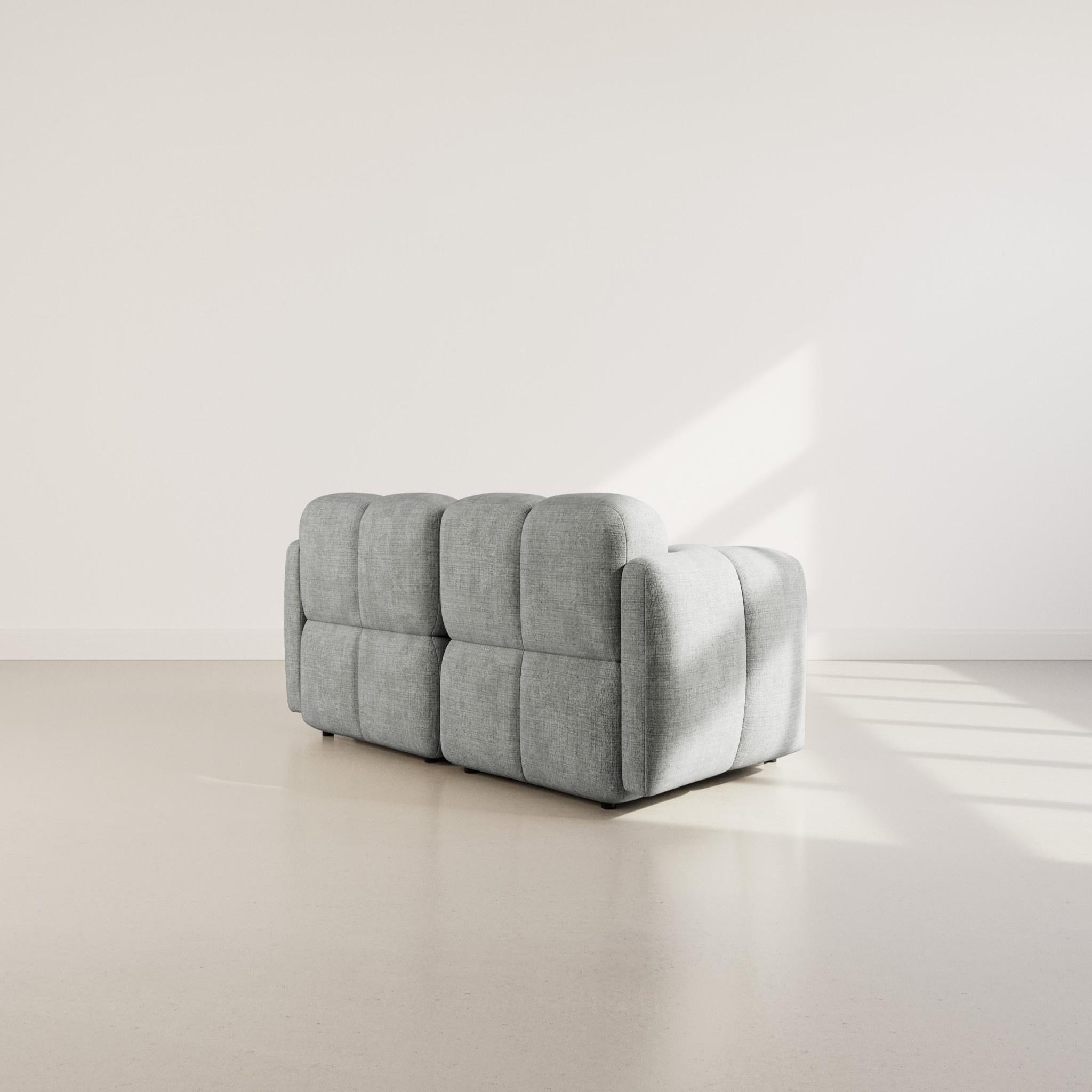 Voir la diapositive 5 : BEST MOBILIER Grace - canapé modulable 2 places en velours texturé