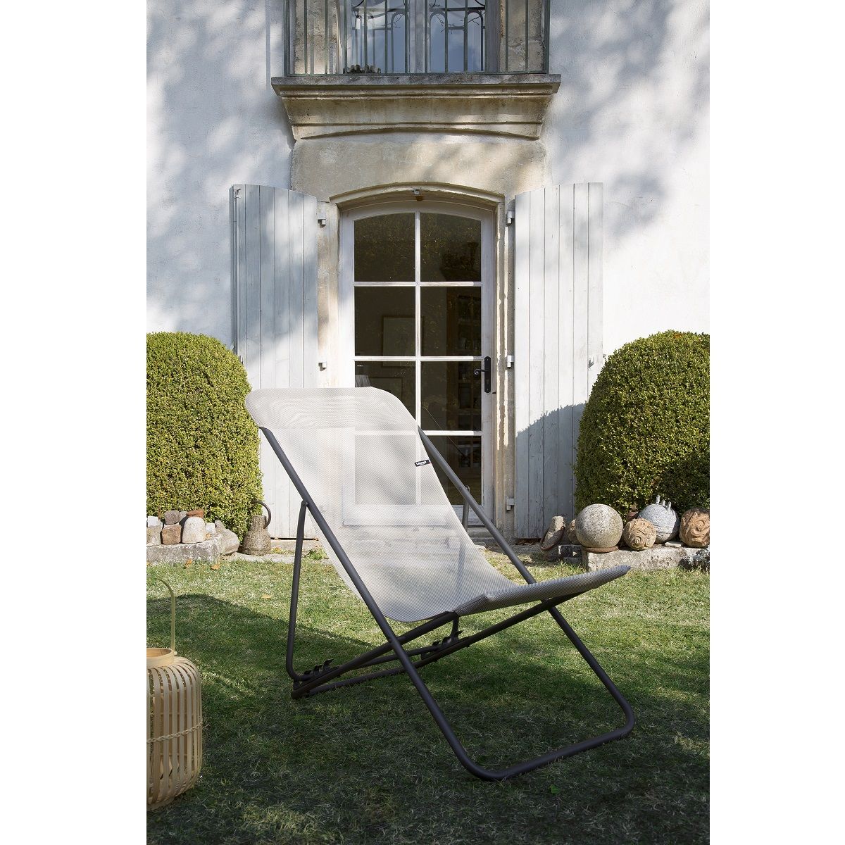 LAFUMA Chaise longue pliante multipositions seigle TRANSATUBE 2