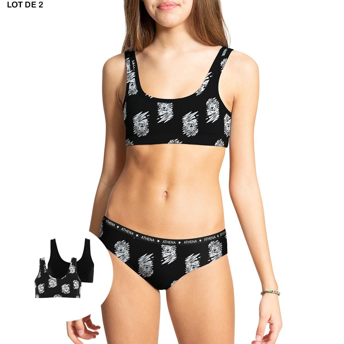 Athena Lot de 2 brassières fille Ecopack Girl Mode   Fille