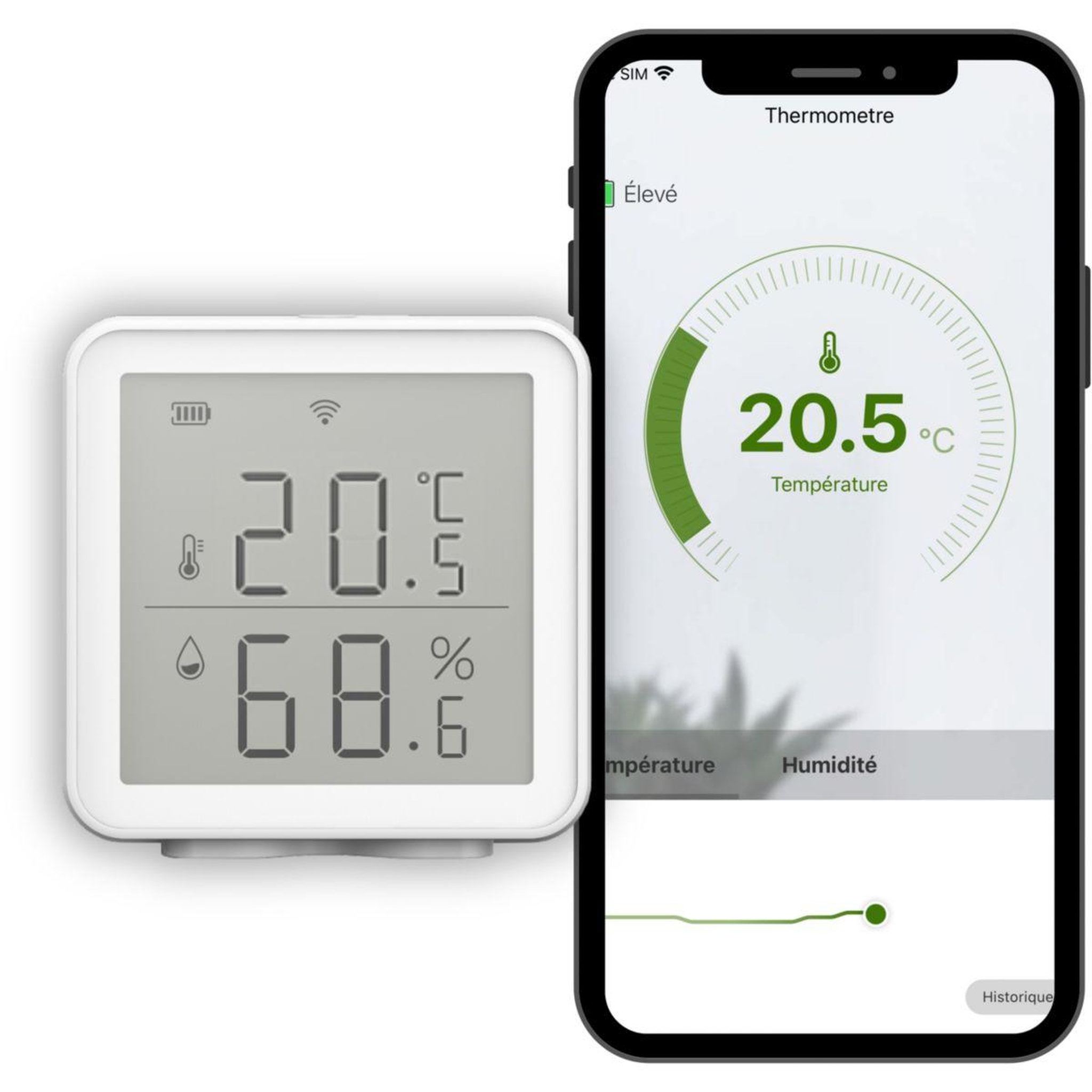 KONYKS Thermomètre connecté Termo Hygro