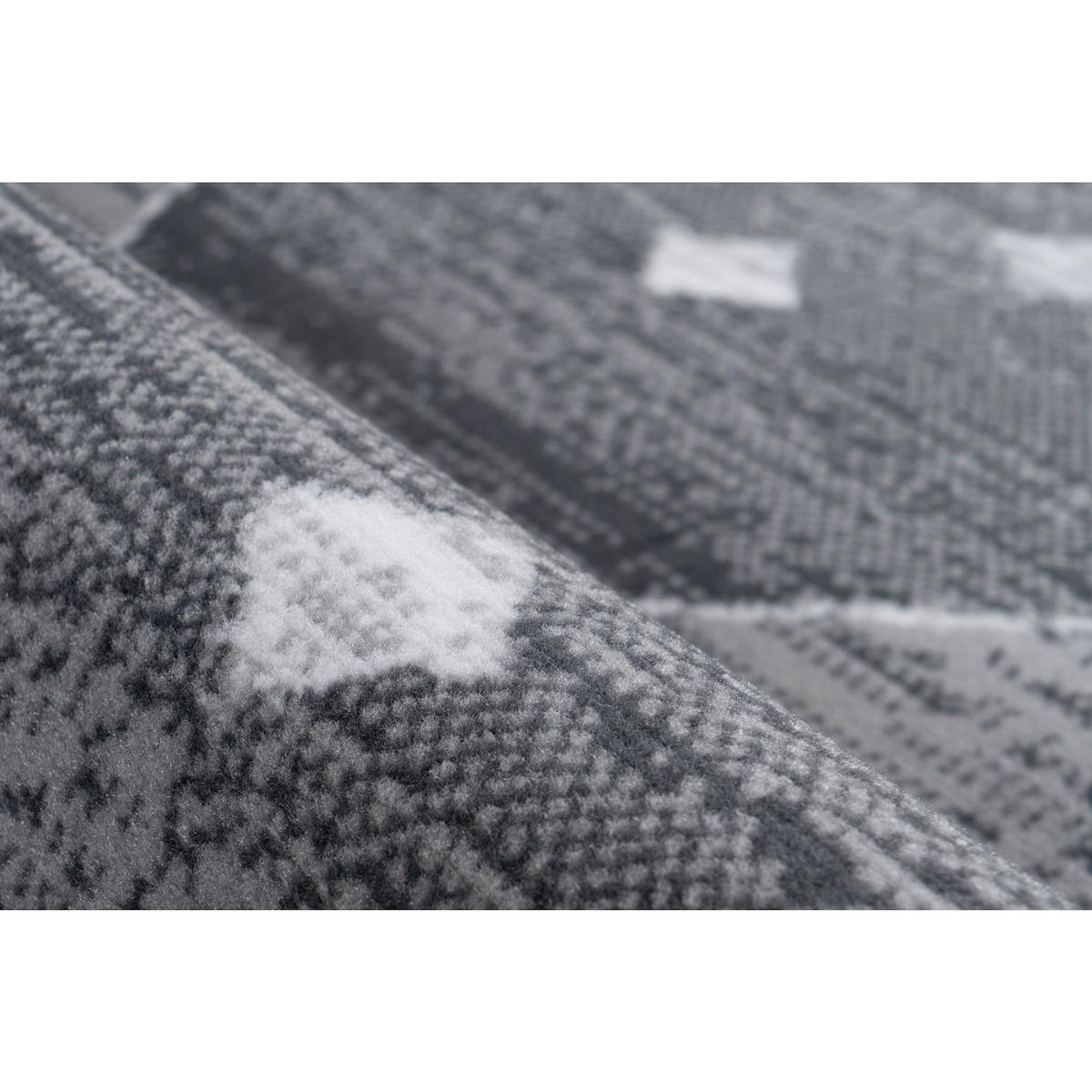 Paris Prix Tapis Géométrique à Poils Courts  Vancouver V  Gris
