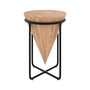 Voir la diapositive 2 : Rendez vous déco Grande sellette en bois d'accacia et métal D41 cm - Mafana