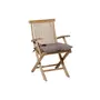 MADISON Galette de chaise de jardin Toscane Panama Taupe 46 x 46 cm