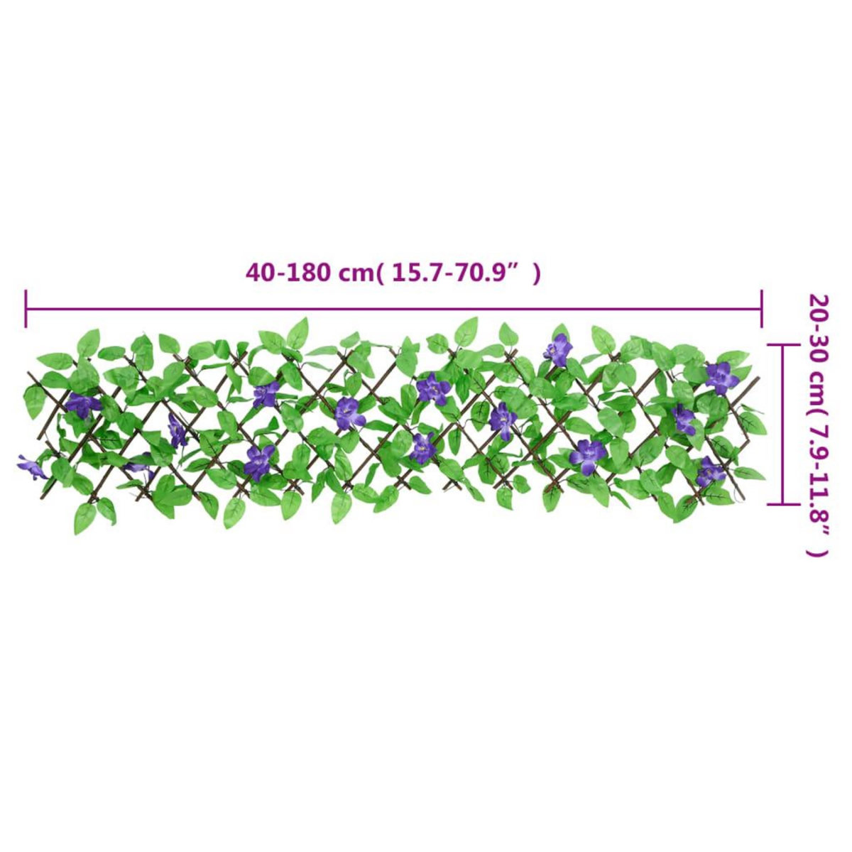 VIDAXL vidaXL Treillis de lierre artificiel extensible vert 180x20 cm