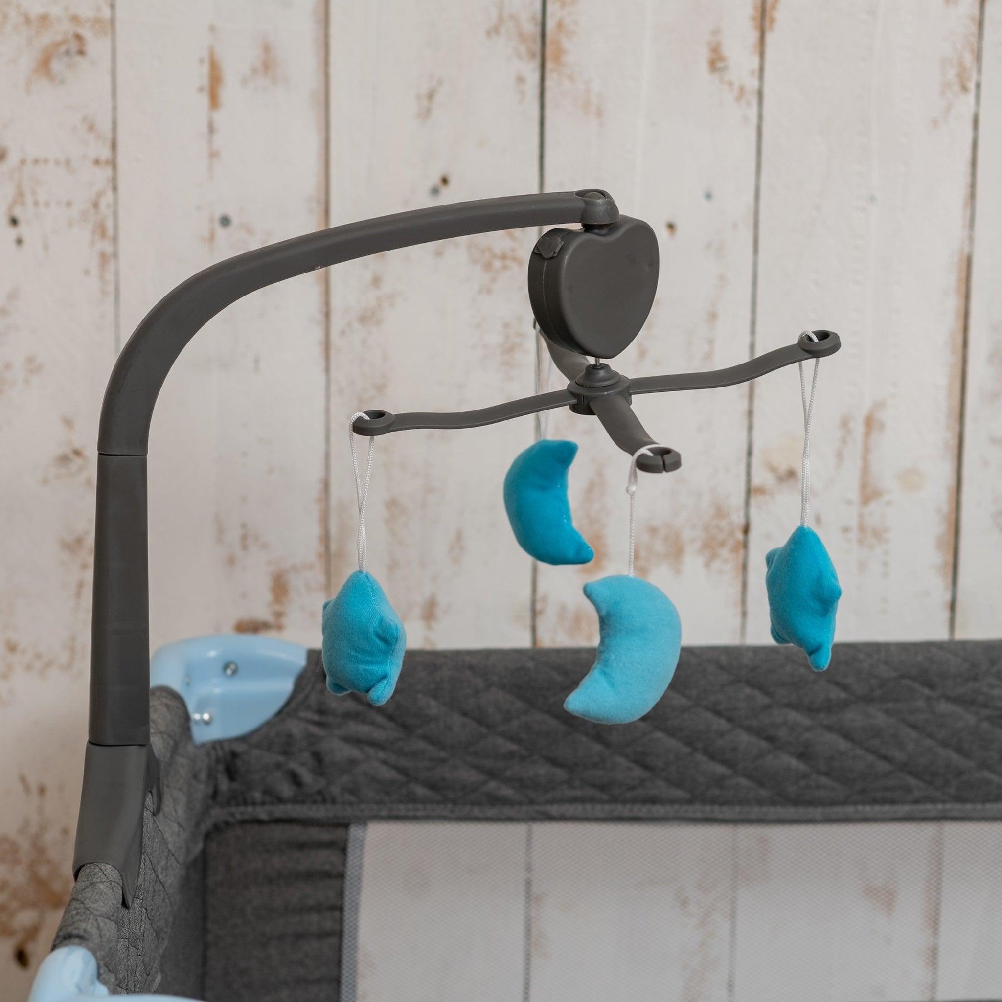 Voir la diapositive 3 : BEBELISSIMO Lit parapluie bébé - berceau bébé - dès la naissance - Nuit - lit pliant - 2 niveaux - bleu