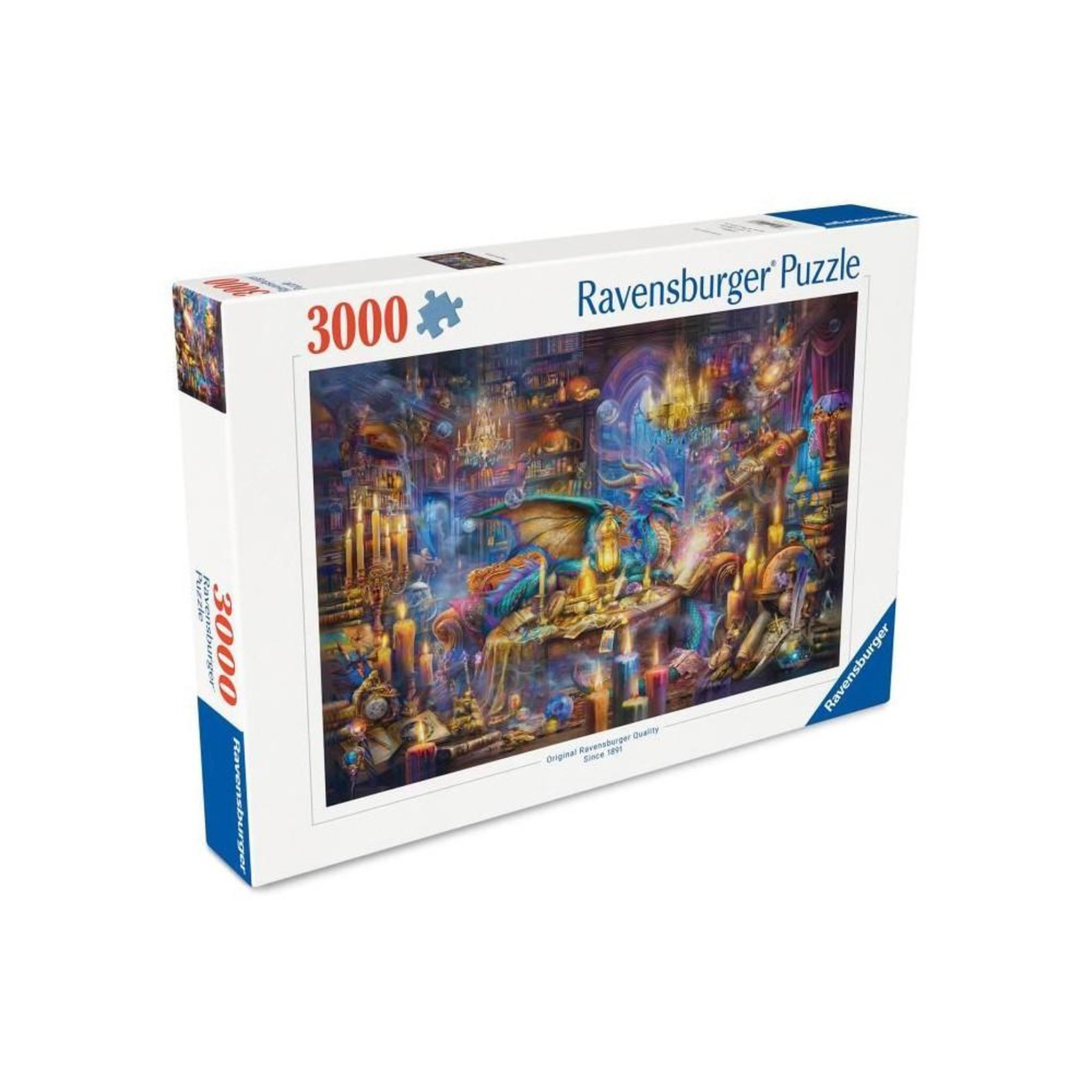 Voir la diapositive 2 : RAVENSBURGER Puzzle 3000 pièces - La bibliothèque des savoirs enchantés - Adultes et enfants dès 14 ans - Puzzle de qualité supérieure