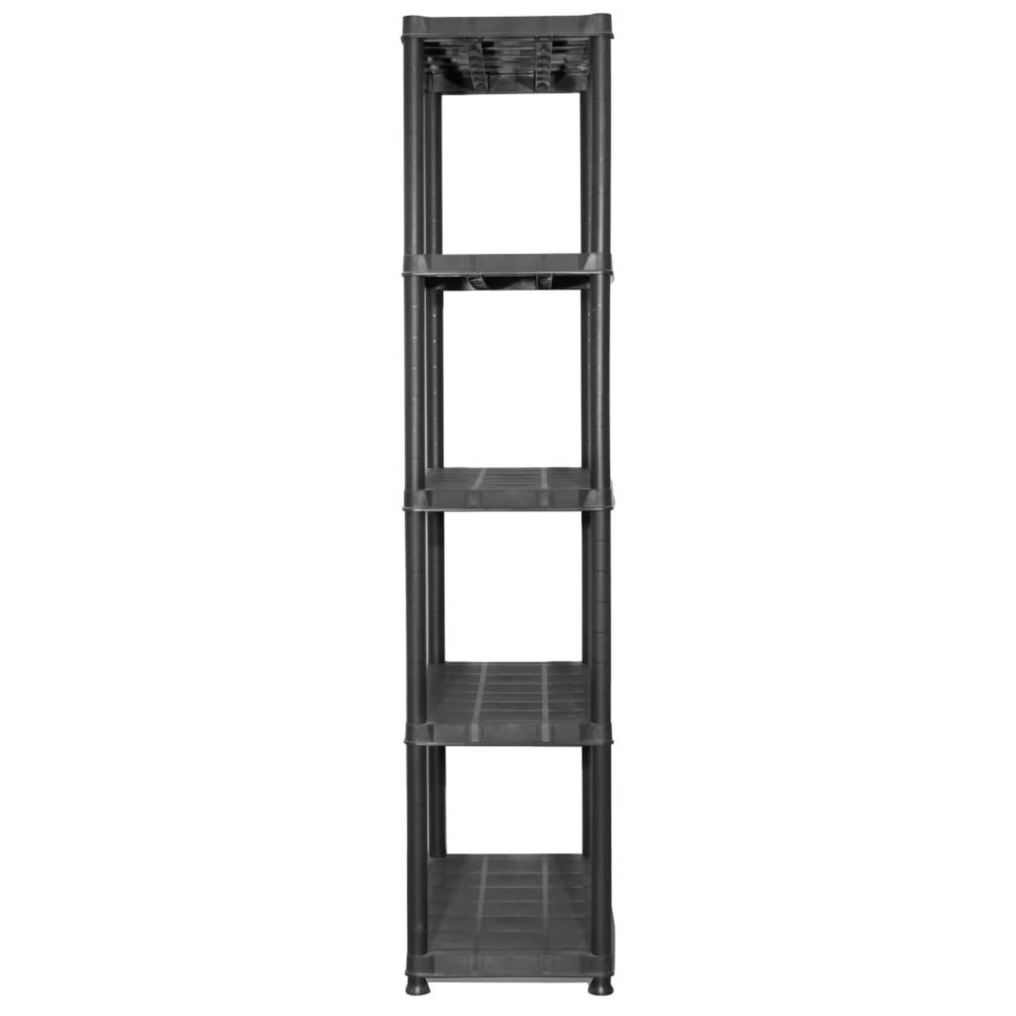 Voir la diapositive 4 : VIDAXL Etagere de rangement a 5 niveaux Noir 71x38x170 cm Plastique