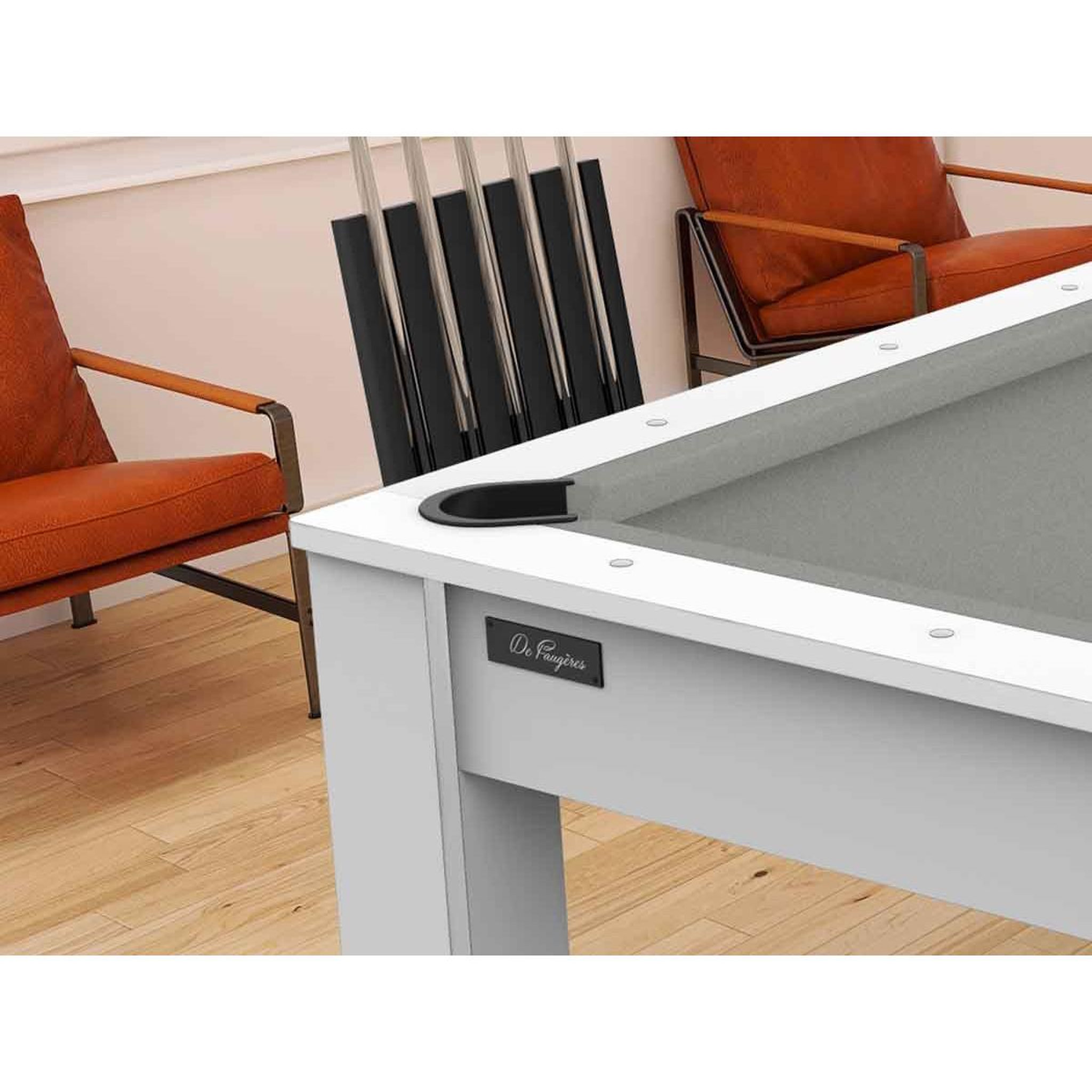 Voir la diapositive 6 : DE FAUGERES Table de Billard Convertible  Oregon  213cm Blanc & Gris