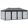 Voir la diapositive 2 : VIDAXL Tente de reception pliable avec parois Noir 3x6 m