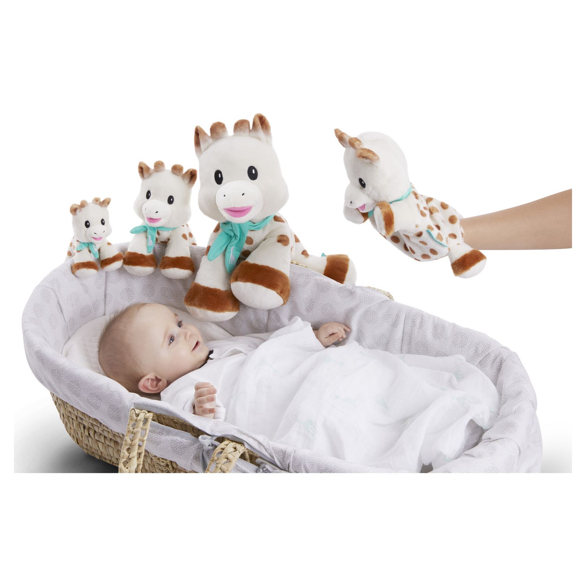 Voir la diapositive 2 : VULLI Doudou Marionnette Sophie la Girafe