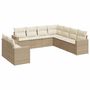 Voir la diapositive 2 : VIDAXL Salon de jardin avec coussins 9 pcs beige resine tressee