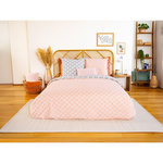 Home collection Parure housse de couette 100% coton bci adouci 57 fils mig - volea. Coloris disponibles : Blanc