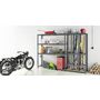 Voir la diapositive 3 : Concept rangement de garage MODULÖ STORAGE SYSTEME EXTENSION 2 étagères 5 plateaux longueur 255 cm