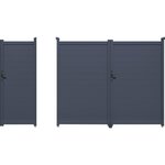 Habitat et Jardin Pack portail + portillon  Marc  - Gris