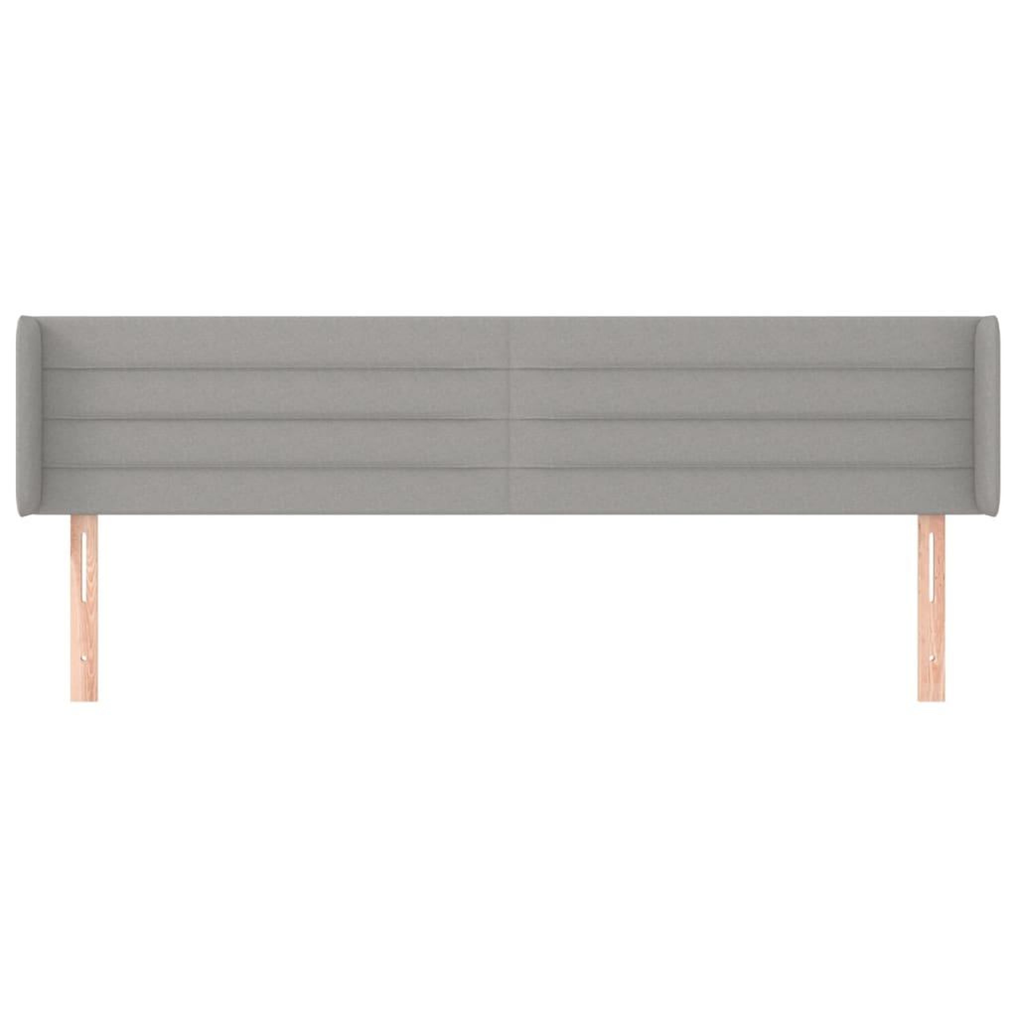 Voir la diapositive 3 : VIDAXL Tete de lit avec oreilles Gris clair 163x16x78/88 cm Tissu