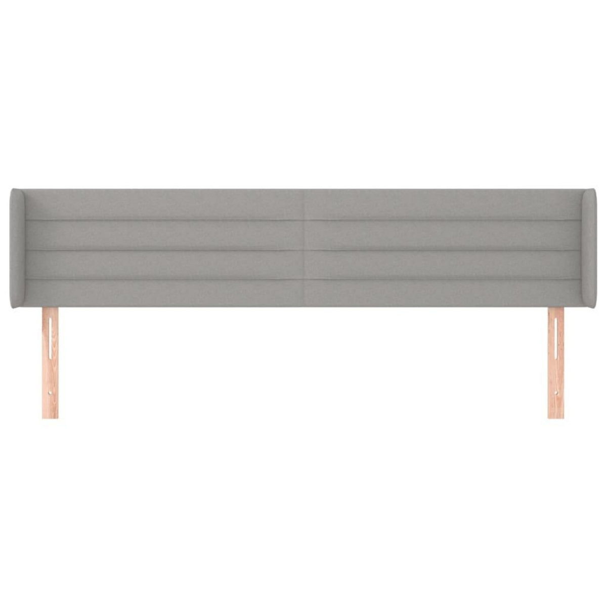 VIDAXL Tete de lit avec oreilles Gris clair 163x16x78/88 cm Tissu