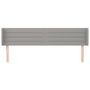Voir la diapositive 3 : VIDAXL Tete de lit avec oreilles Gris clair 163x16x78/88 cm Tissu