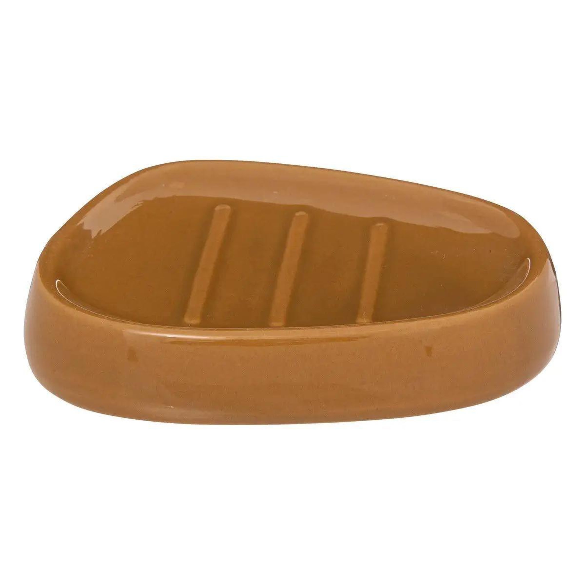 FIVE Porte savon  galet  12cm marron tabac