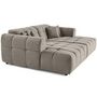 Voir la diapositive 2 : LISA DESIGN Ray - canapé droit 4 places avec double méridienne - assise profonde - en tissu texturé