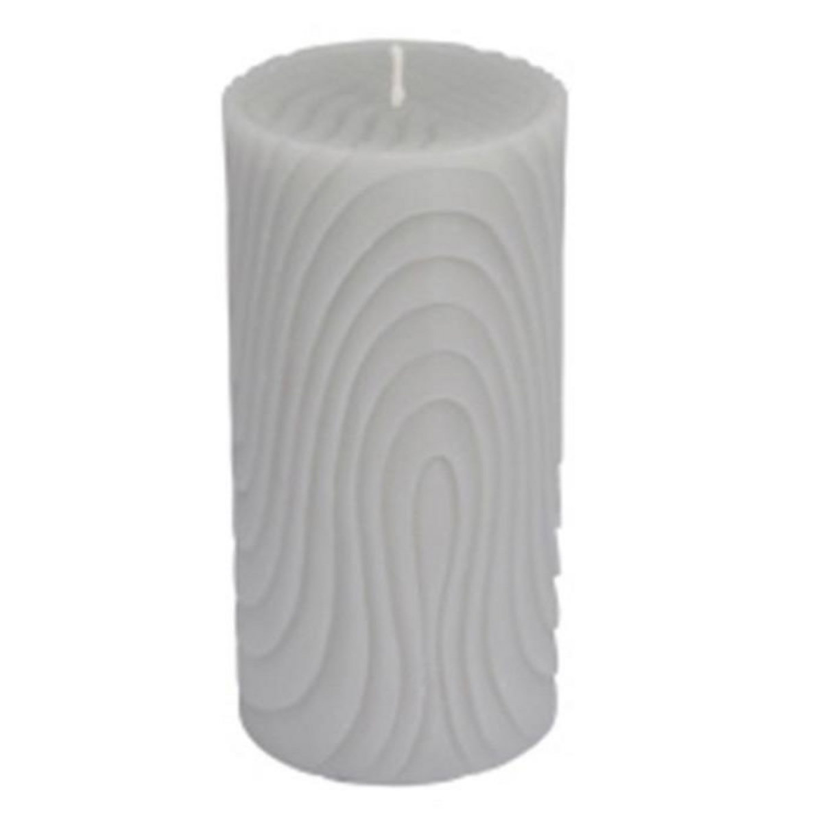 Paris Prix Bougie Pilier Déco Embossée  Santan  14cm Gris Clair