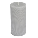 Paris Prix Bougie Pilier Déco Embossée  Santan  14cm Gris Clair