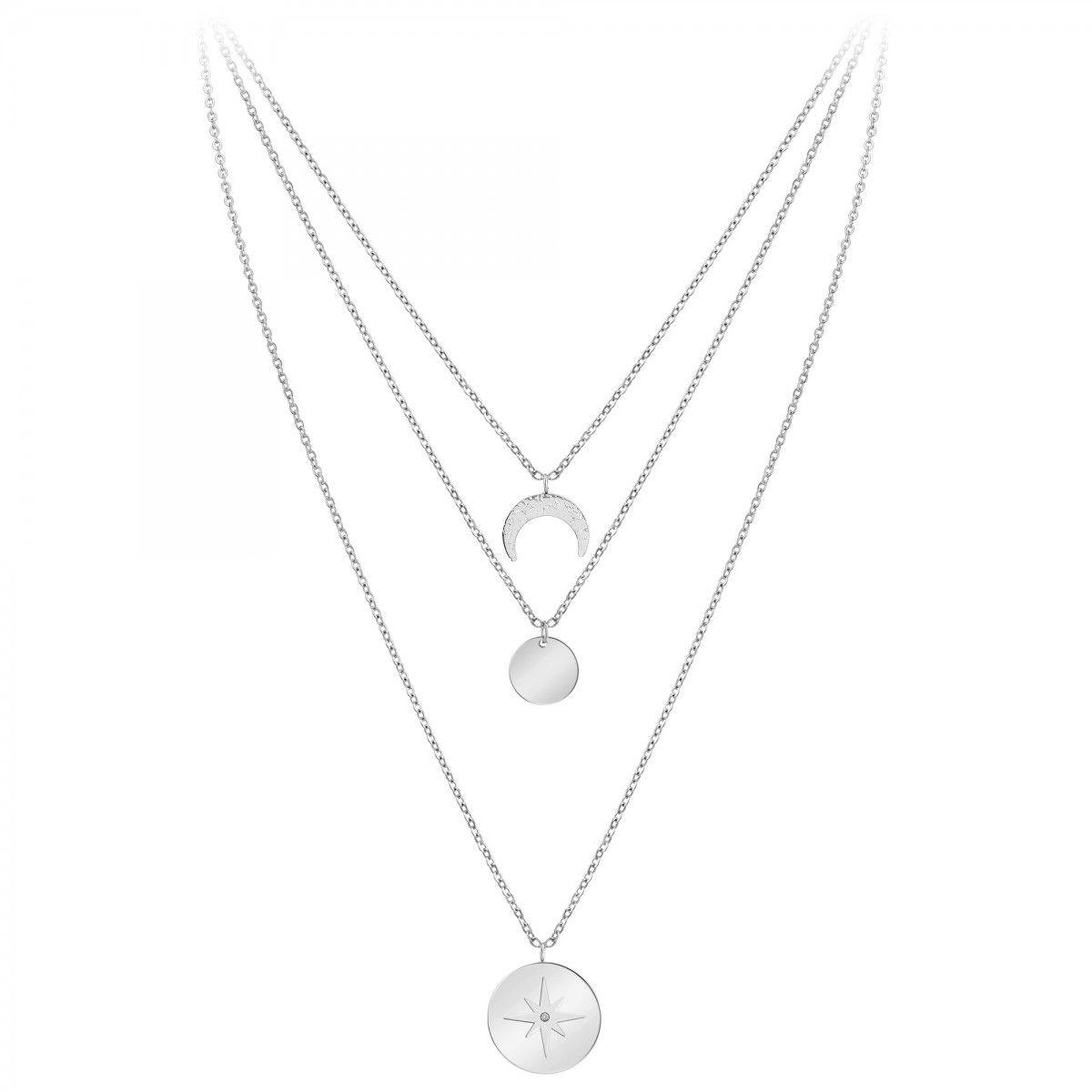 SC CRYSTAL Collier multi-rangs par SC Crystal orné d'un véritable diamant blanc