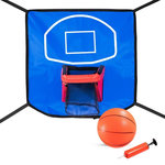 JUMP4FUN Panier de basket avec ballon et pompe inclus pour trampoline de jardin Universel - 60 x 60cm