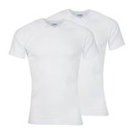 Athena Lot de 2 Tee shirts col V homme Coton Bio. Coloris disponibles : Blanc, Noir