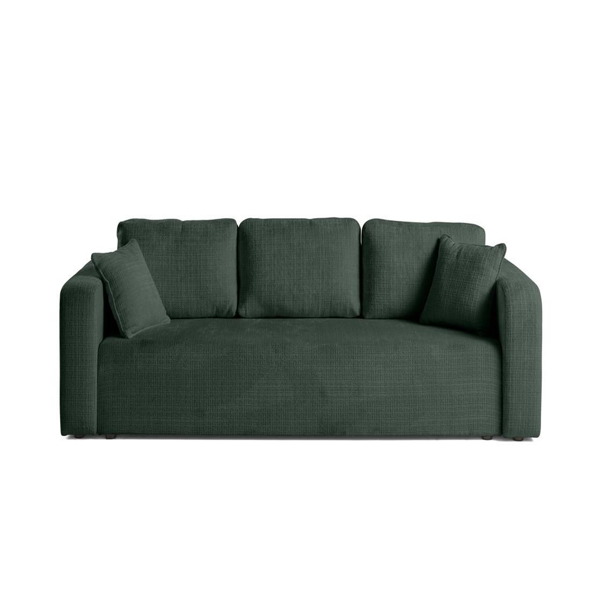 Voir la diapositive 1 : BEST MOBILIER Miro - canapé droit 3 places - convertible avec coffre - en velours texturé