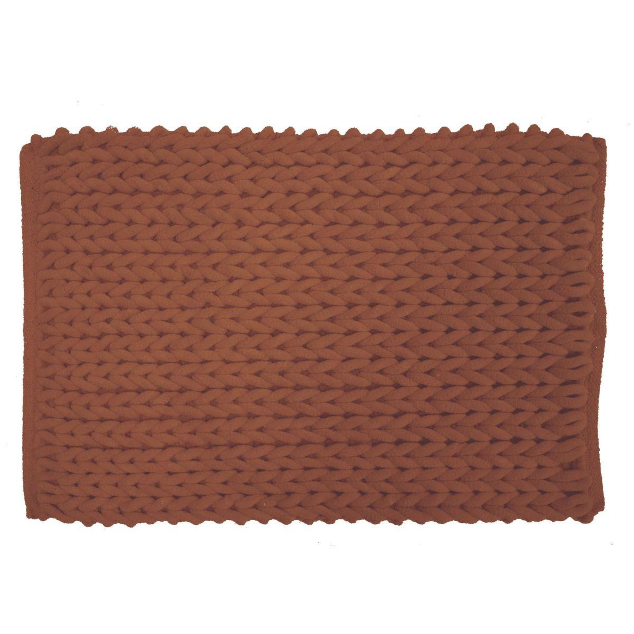 Douceur d'Intérieur Tapis de bain en chenille  ariel  50x80cm terracotta