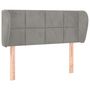 Voir la diapositive 2 : VIDAXL Tete de lit avec oreilles Gris clair 103x23x78/88 cm Velours