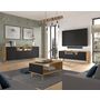 Voir la diapositive 4 : BEST MOBILIER Velato - meuble tv - effet bois et noir - 160 cm
