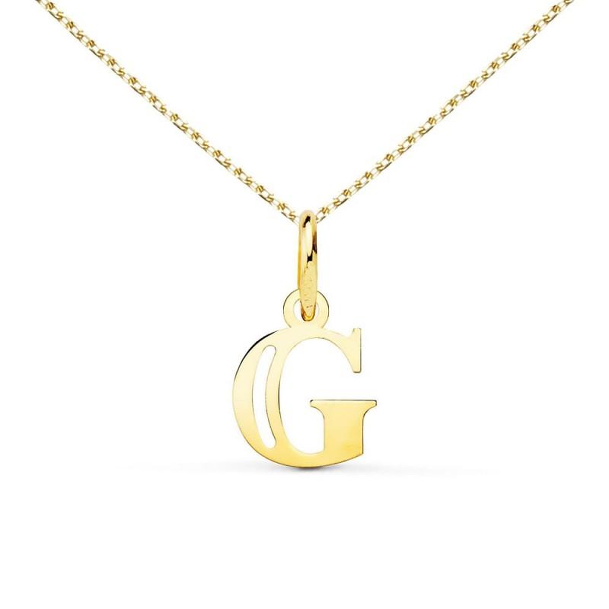 L'ATELIER D'AZUR Collier - Pendentif Lettre  G  Or 750/1000 - Chaine Dorée