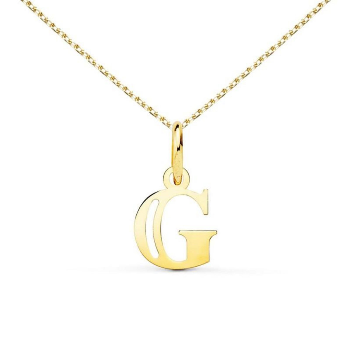 L'ATELIER D'AZUR Collier - Pendentif Lettre  G  Or 750/1000 - Chaine Dorée