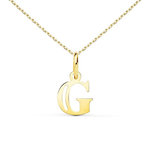 L'ATELIER D'AZUR Collier - Pendentif Lettre  G  Or 750/1000 - Chaine Dorée