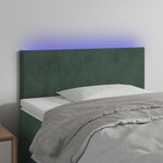 VIDAXL Tete de lit a LED Vert fonce 80x5x78/88 cm Velours