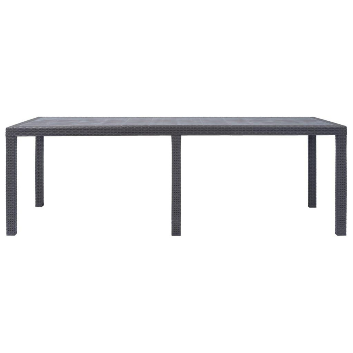 VIDAXL Table de jardin Marron 220x90x72 cm Plastique Aspect de rotin