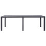 Voir la diapositive 2 : VIDAXL Table de jardin Marron 220x90x72 cm Plastique Aspect de rotin