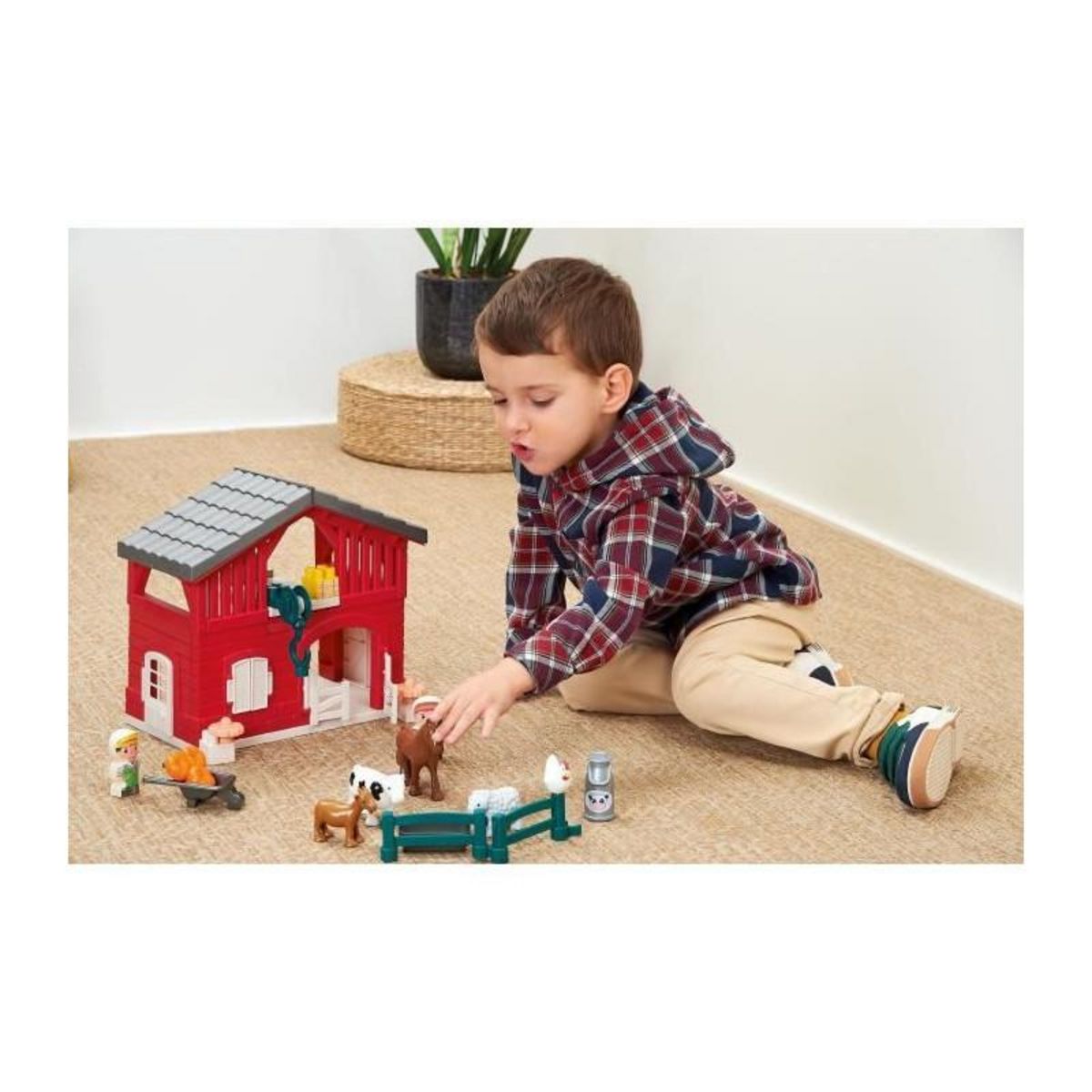 Ecoiffier Jeu de construction Ecoiffier Abrick - Ferme traditionnelle colorée