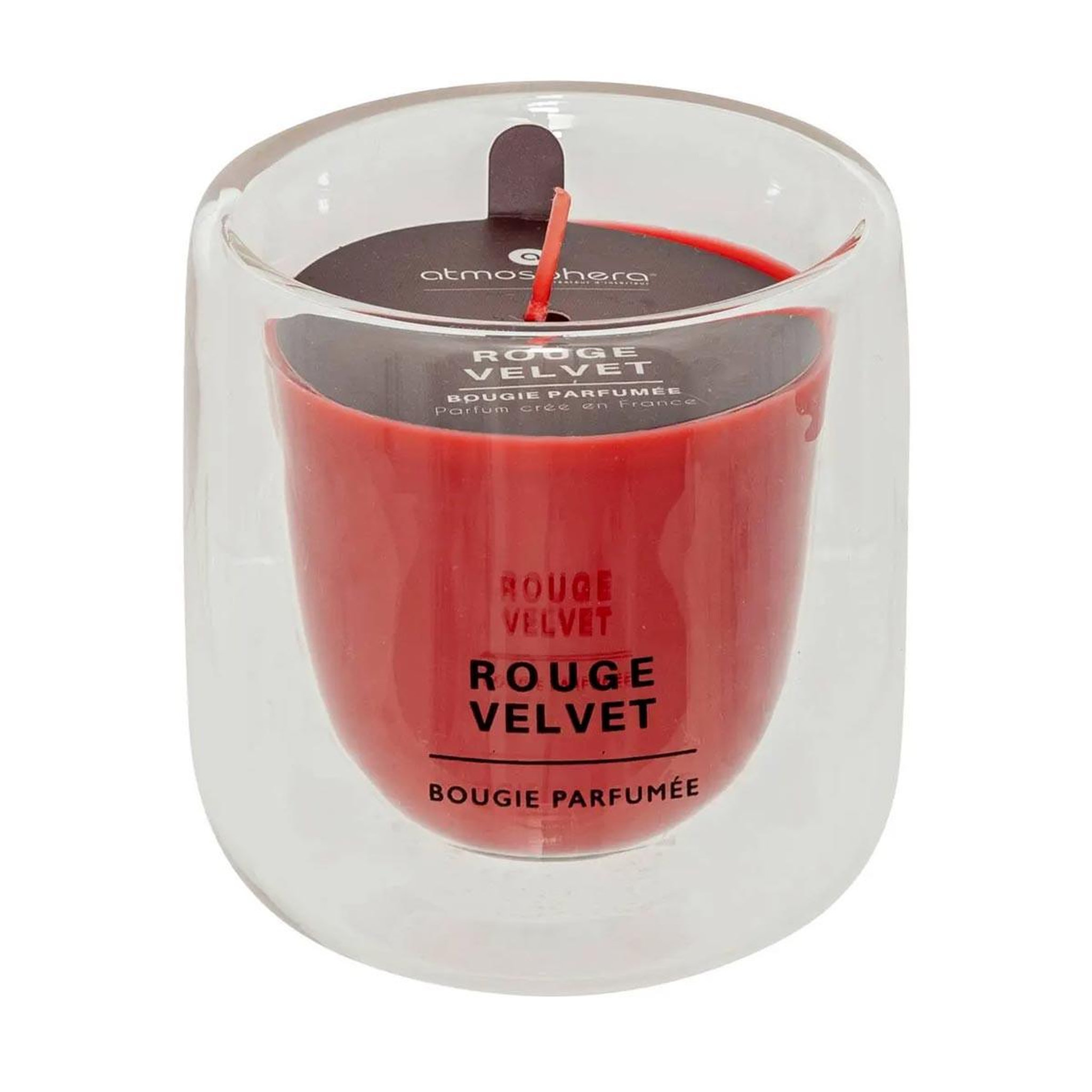 COMPTOIR DE LA BOUGIE Bougie parfumée en verre  ilan  130g rouge velvet