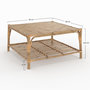 Voir la diapositive 4 : Rendez vous déco Table basse de jardin en bambou-Timy