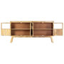 Voir la diapositive 3 : VIDAXL Buffet Marron et noir 160x30x80 cm Bois de manguier solide brut
