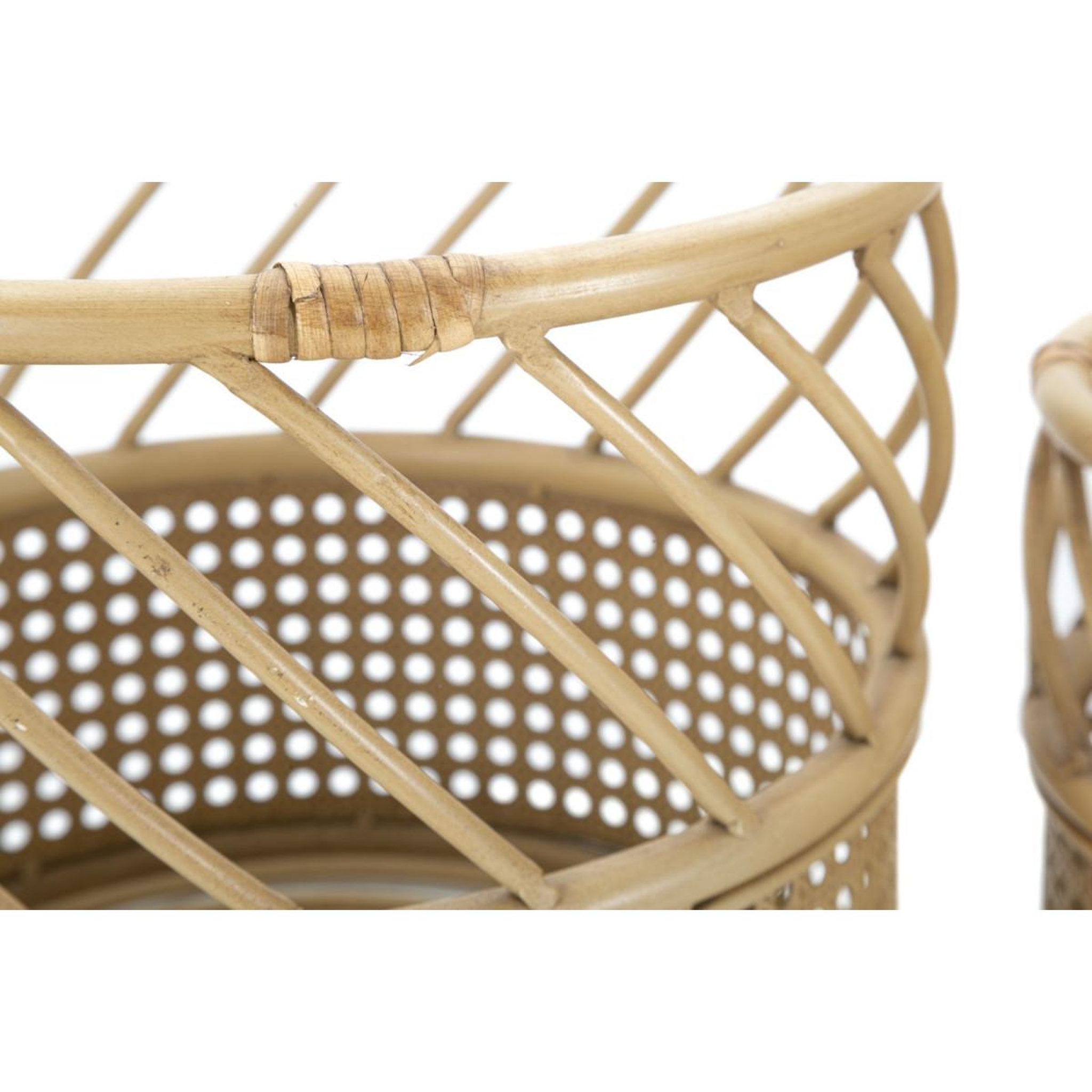 Voir la diapositive 4 : Paris Prix Lot de 2 cache-pots en rotin  panama  30cm naturel
