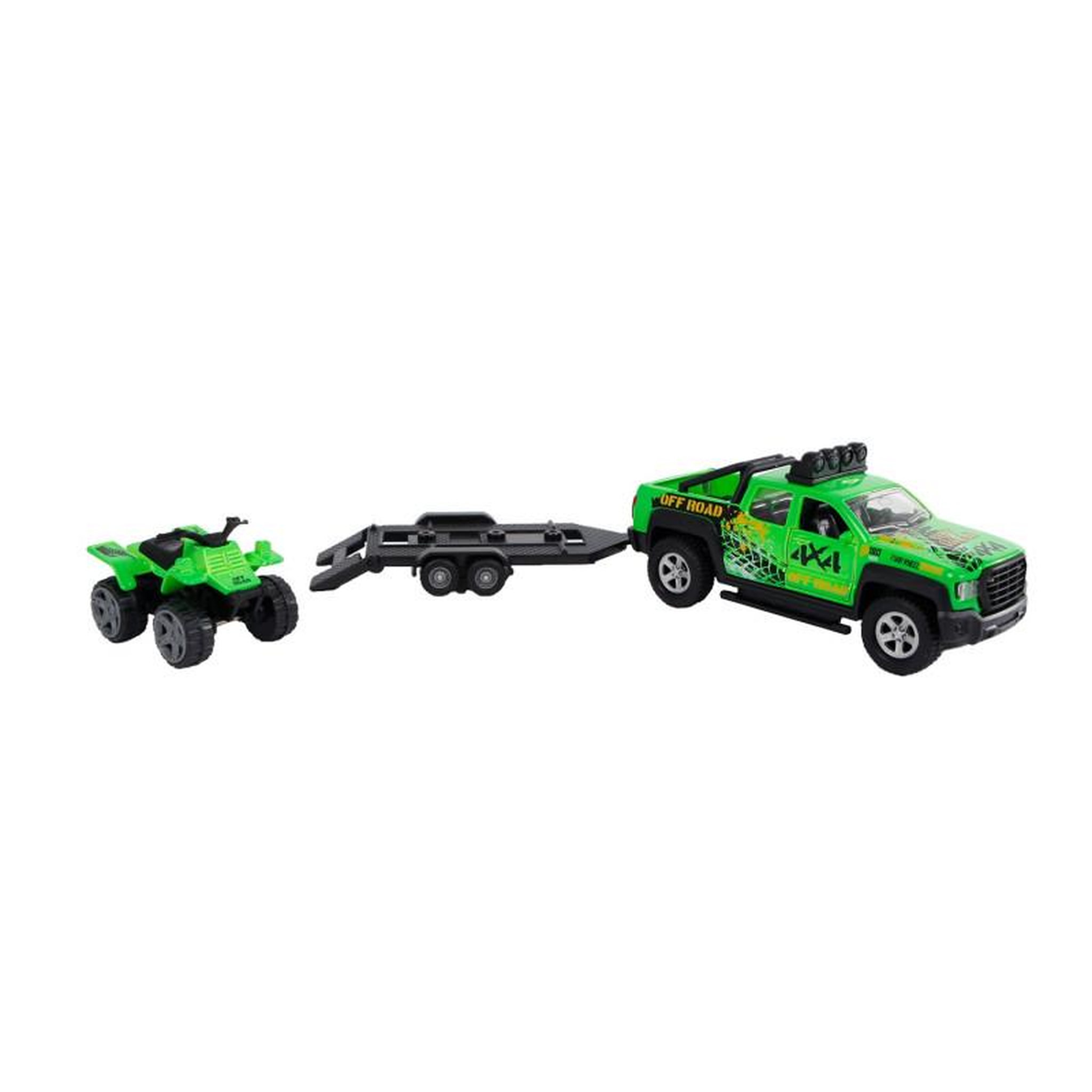 GLOB KIDS Kids Globe Terrain Vehicle with Trailer and Quad Light and Sound