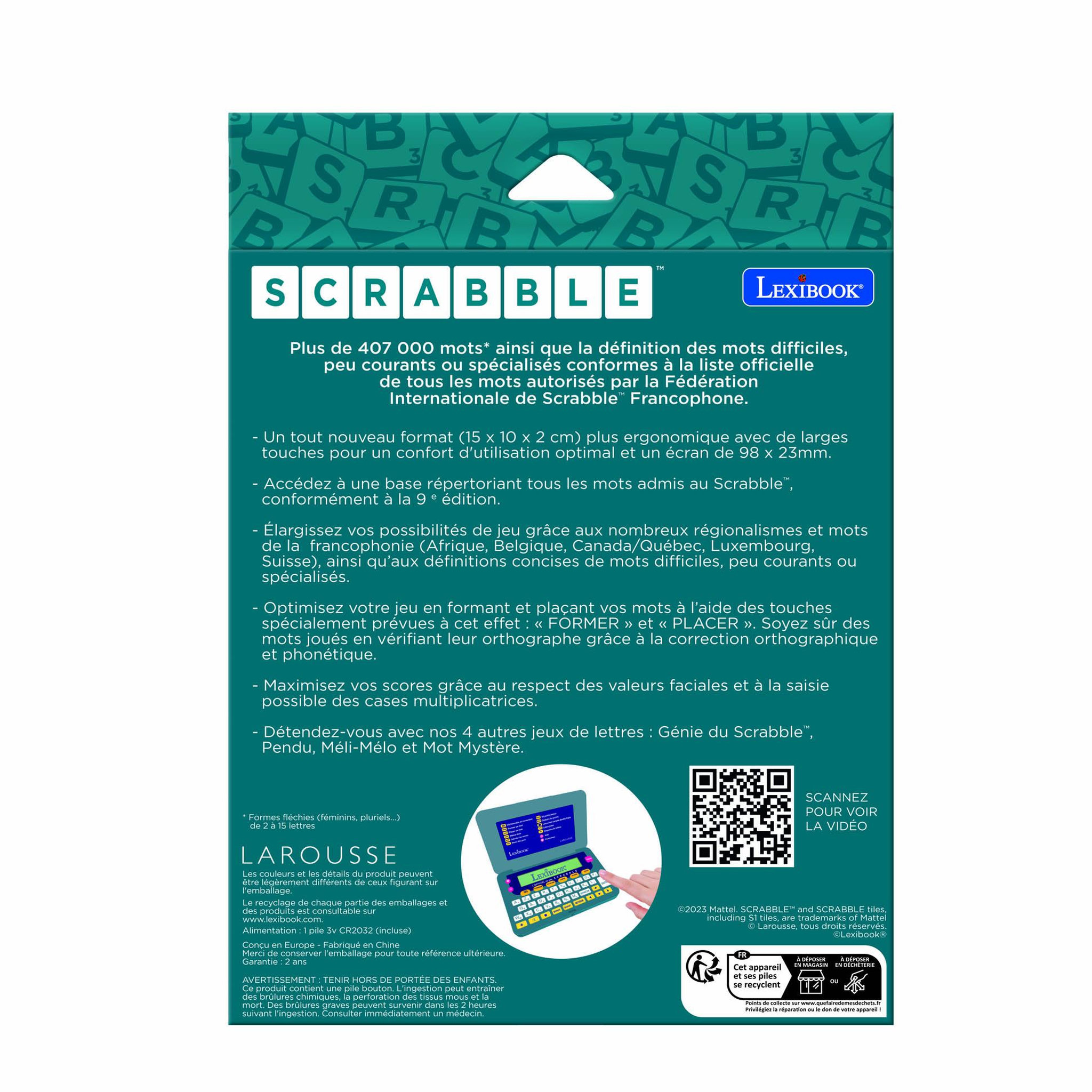 Voir la diapositive 5 : Lexibook Dictionnaire électronique officiel du Scrabble – nouvelle Edition