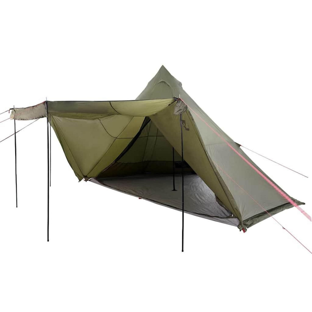 VIDAXL Tente familiale tipi 6 personnes vert olive impermeable
